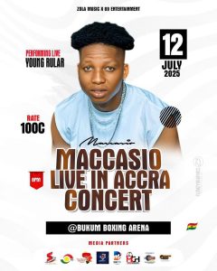 Rising Star Young Rular Set to Light Up the Stage at Macassio Live in Accra Concert