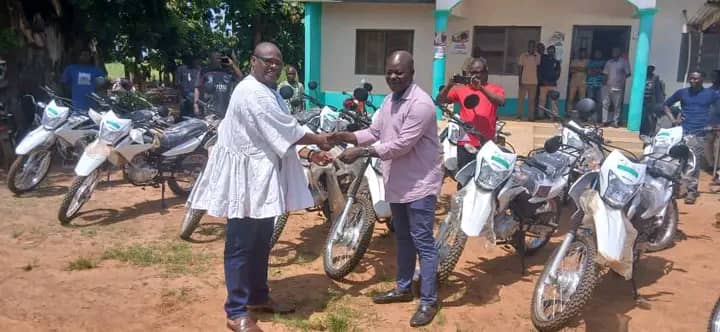 Hon. George Wumbei presents 27 motorbikes to Saboba Health Directorate