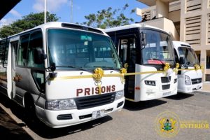 Interior Minister donates buses to Ghana Prisons Service.