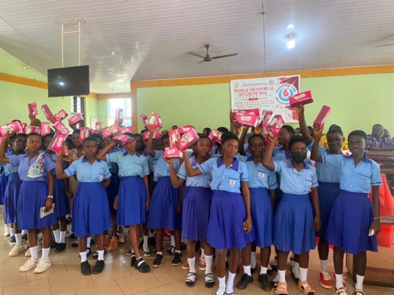 GES distributes sanitary pads to schoolgirls nationwide.